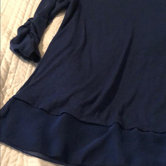 Style and co quarter length navy shirt SZ Small - Picture 3 of 3